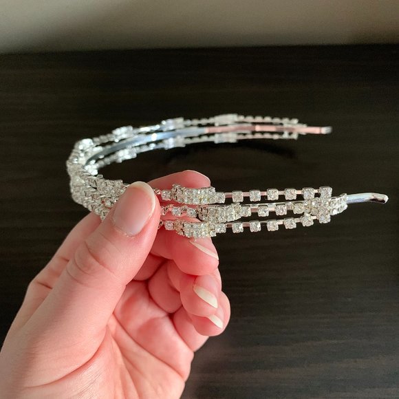 Bridal/Formal hair bling accessory/headband, rhinestones, sparkly, bride - Picture 7 of 10